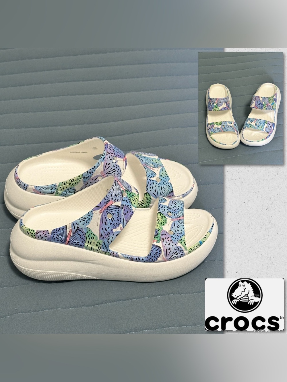 Crocs Classic Crush Butterfly Platform Sandals